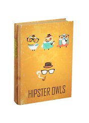 Блокнот Hipster owls (крафт) Бумага крафт, картон, 192 стр. (БТ2014-073)