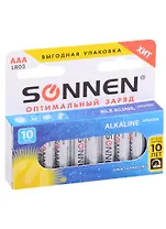 Батарейки "Sonnen Alkaline", ААА, 10 штук