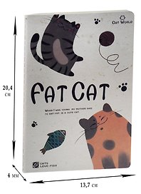 Тетрадь общая «Cats love fish», 32 листа в линейку, А5 - Zong