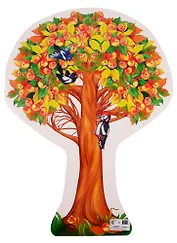 Плакат вырубной "Яблоня осенняя с яблоками"