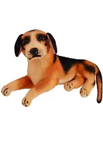 Мягкая игрушка Собака лежащая черные ушки, 26 см