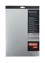 Бумага дизайнерская А4 20л "Серебристый металлик" 130г/м3, DECAdry