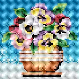Набор для творчества Белоснежка Алмазная мозаика на раме Цветы в горшочке