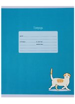 Тетрадь в линейку Unnika, "Кошки (однотонная с рисунком)/Любопытный кот (графика)", 24 листа, в ассортименте