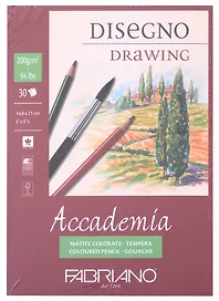 Альбом для зарисовок 14,8*21см 30л "Accademia" склейка, 200г/м2, Fabriano 