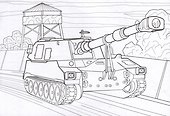 Военная техника. Раскраска - 1