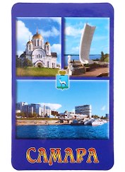 Магнит Самара Коллаж Церковь Георгия Победоносца (винил большой)