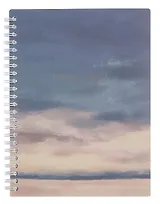 Тетрадь 120л кл. "View", небо, спираль, карт.обл., микротекстурирование, ламинация, тиснение золотой фольгой