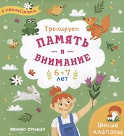 Тренируем память и внимание. 6-7 лет. Книжка с наклейками