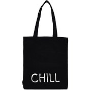 Сумка-шоппер Chill черная, текстиль 40см.*32см.