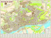 Карта Ростов-на-Дону (1:15тыс) (136х101см) (капс., гл.) (476)