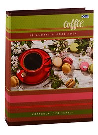 Тетрадь на кольцах «Sweet coffee» 120 листов в клетку, А5, сменный блок - BG