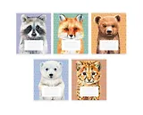 Тетрадь в клетку Listoff, "Зверята (Универсальная плашка)", 24 листа, в ассортименте