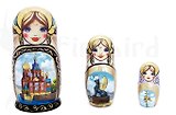 Сувенир, Матрешка 3М (виды СПб)высота 10см, d=5см М3-17.3