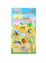 Наклейка декоративная зефирная 4 Животные 2 (80х150) (Наклей-ка) (упаковка)