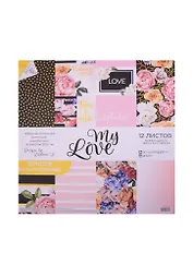Набор бумаги для скрапбукинга с фольгир My love, 12 листов 30.5×30.5см 2742034