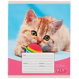 Тетрадь в клетку Listoff, "Игривые котята", 12 листов, в ассортименте