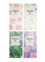 Записная книжка А6+ 24л кл. 90*170мм "Flowers in clusters" карт.обл., сшивка, ассорти, Languo