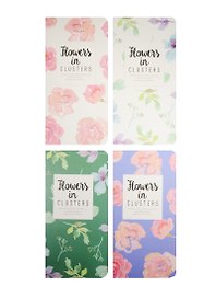 Записная книжка «Flowers in clusters» А6+, 24 листа в клетку, сшивка, Languo, в ассортименте
