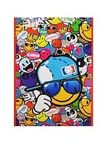 Блокнот А5 40л кл. "Smiley" офсет, выб.уф-лак., скоба, Proff