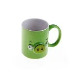 Angry Birds Кружка керамическая в коробке 3D (300мл) (Зеленая свинка)