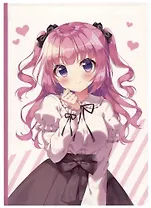 Блокнот Аниме Девушка с бантиком (Сёдзё) (цветная)