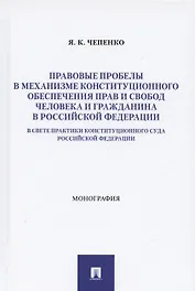 Правовые пробелы в механизме конституционного обеспечения прав и свобод человека и гражданина в РФ (в свете практики Конституционного Суда Российской Федерации). Монография
