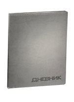 Дневник шк. "VIVELLA Светло-Серый" искусств.кожа, тиснение блинт, универс.шпаргалка, Триумф