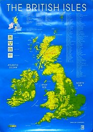 Карта The British Isles / Британские Острова. Масштаб (1:1 675 000)