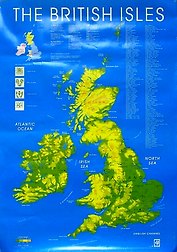 Карта The British Isles / Британские Острова. Масштаб (1:1 675 000)