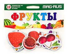 Набор магнитных фигурок «Фрукты» 12 элементов, MAG RUS