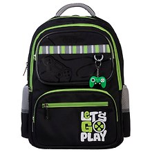 Рюкзак школьный «Let's go play», 2 отделения, 5 карманов, 40 см, полиэстер, Hatber