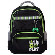 Рюкзак школьный «Let's go play», 2 отделения, 5 карманов, 40 см, полиэстер, Hatber