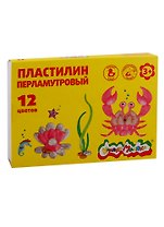 Пластилин плавающий Каляка-Маляка перламутровый 12 цв. (с золотым и серебряным)144 г 3+