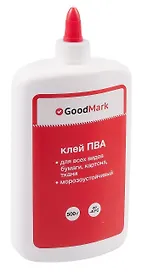 Клей ПВА GoodMark, 500 г, морозоустойчивый, с дозатором