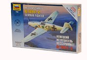 Сборная модель ЗВЕЗДА, Немецкий истребитель Messerschmitt Bf 109 F-2 (1:72) 7302