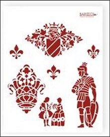 Трафарет пластиковый многоразовый Рыцарь (20х25) (Л-054)