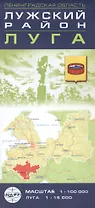 Карта, Ленинградская область, Лужский район, Луга, 1:100 000, 1:15 000