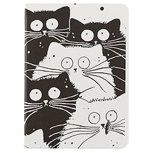 Записная книжка «Black&white cats» А6, 96 листов в клетку, Kairui