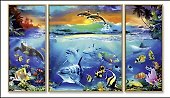 Набор для раскрашивания Триптих Коралловые рифы (609260531) (50х80см) (коробка) - 0