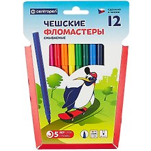 Фломастеры «Пингвины» Centropen, 12 цветов