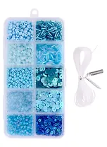 Набор бисера для рукоделия (голубой микс)