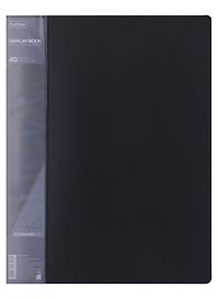 Папка с файлами «Standard» А4, 40 файлов, пластик, черная, Hatber