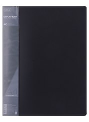 Папка 40ф А4 "STANDARD" пластик 0,6мм, черная 