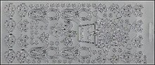 Контурные наклейки Подсолнухи и тюльпаны (2.2821) (лист) (серебро) (10х23см)