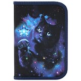Пенал 1отд. "Star cat" с наполнением, 21*14см, 1 отк. планка, 24 предмета