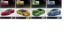 Тетрадь 80л кл. "Super Cars" спираль, серебро, ассорти, Hatber