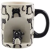 Кружка с фигуркой котика (керамика) (350мл) (12-06641-2727-26)