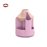 Подставка настольная "Manga", вращающаяся, пластик, розовый с бежевым, ErichKrause