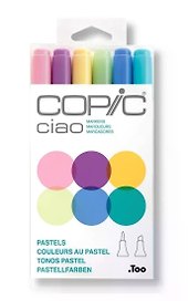 Набор маркеров Copic Ciao пастельные цвета, 6 цветов